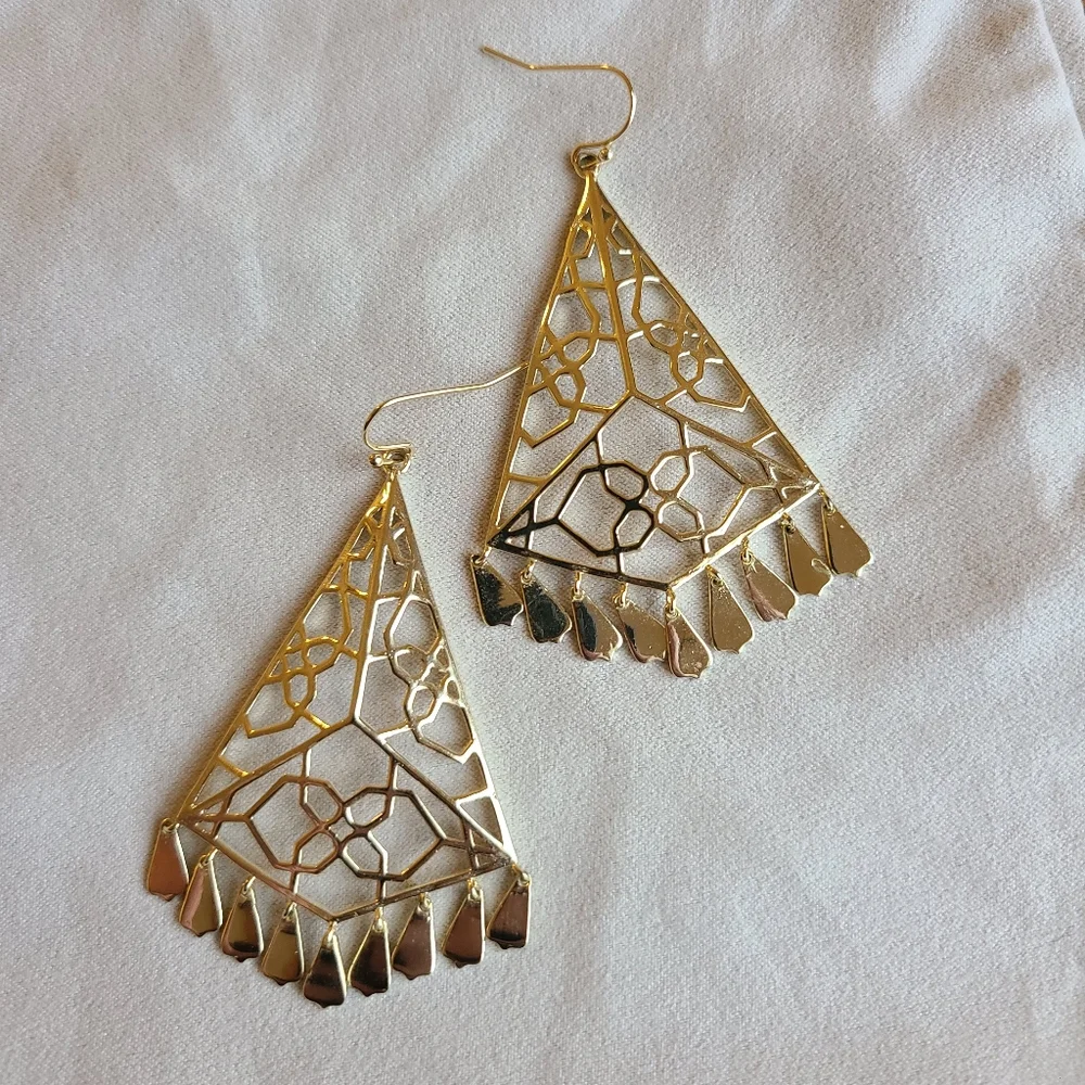 Kendra Scott Small Sami Earrings in Gold - Picture 1 of 3